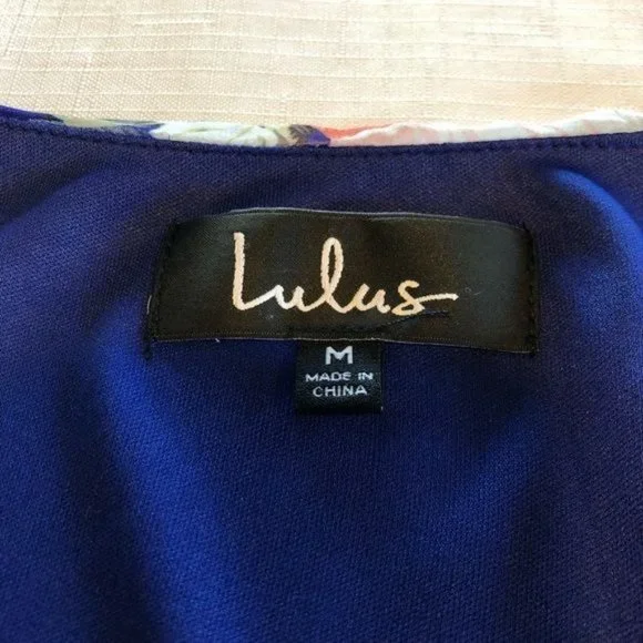 LULUS NWT BLUE & PINK FLORAL LOOSE FIT FLOWY DRESS - Picture 8 of 11